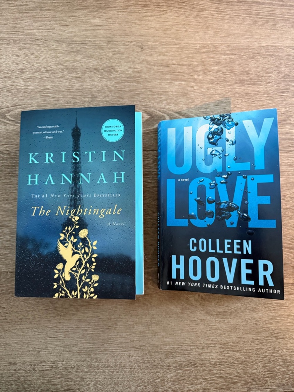 Kristin Hannah The Nightingale + Colleen Hoover Ugly Love - Blue Covers